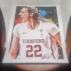 NEW!💯 CAMERON BRINK ULTRA GLOSSY 8.5x11 COLOR ART STANFORD BASKETBALL POSTER!🤩